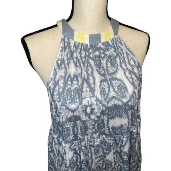 Free People Mimi Gray Linen Halter Sleeveless Tunic Top - Picture 5 of 7